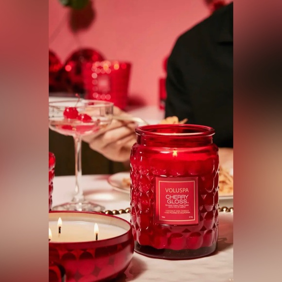 Voluspa Cherry Gloss Scented Candle, Large, 18 oz, New - Picture 2 of 6